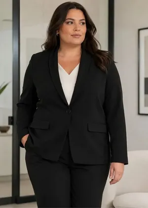 Tahari Women’s XL Black Stretch One-Button Blazer Jacket NWT Career Workwear NEW thumbnail 1