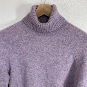 J. Crew Sweater Medium Pastel Super Soft‎ Yarn Alpaca Wool Blend Turtleneck Cozy thumbnail 10