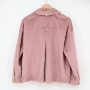 Free People Jacket Women's XS We The Free Mauve Faux Fur Plush NEW thumbnail 6