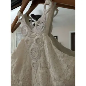 DO+BE White Lace Halter Dress Small NWT Boho Bridal Shower Rehearsal Dinner thumbnail 7