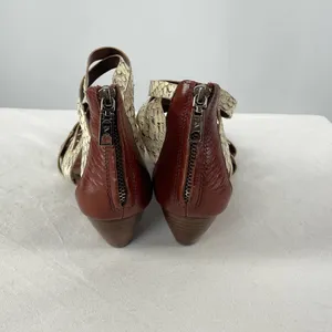 Rebecca Minkoff Strappy Leather Wedge Sandal in‎ Snakeskin Size 6.5 thumbnail 3