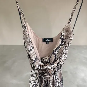 Lulus Jasper Beige Snake Print Surplice Jumpsuit thumbnail 4