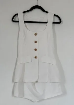 AMANDA UPRICHARD Kya White Romper thumbnail 2