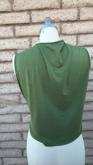 ✨ Olive Green Crossover Wrap Tank Top | Size L thumbnail 4