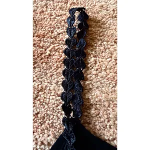 Tobi Black Flowy Cami Top Size S Lace Strap Ruffle Hem thumbnail 3