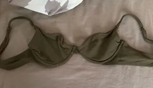 Abercrombie & Fitch Olive Green Ribbed Underwire Bikini Top thumbnail 1