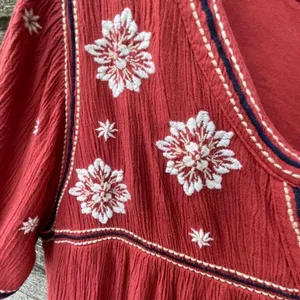 Abercrombie & Fitch size L embroidered rust lined dress pockets. thumbnail 5