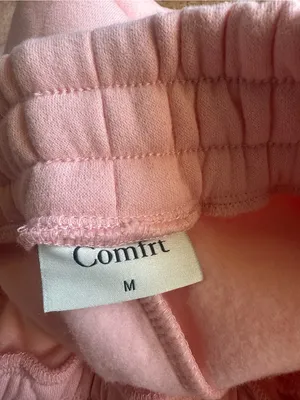 NWOT Comfrt limited edition pastel sweatpants bubblegum pink size medium thumbnail 2