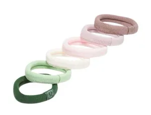 Lululemon Knit Hair Ties 6 Pack Ashen Rose/Porcelain Pink/Pink Pearl/Coconut thumbnail 1