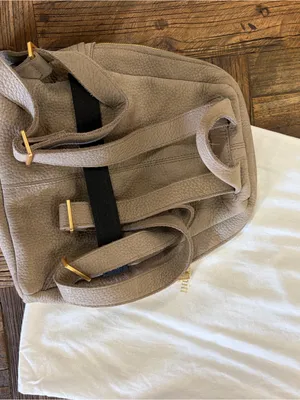 Hammitt Pebbled Taupe Leather Backpack with Gold Studs thumbnail 2