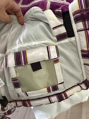 Ski Plaid Hooded Snow Jacket in Purple & White thumbnail 11
