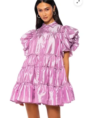 Klesis Babydoll Puff Sleeve Mini Dress‎ Whimsigoth Avant Garde Maximalist Sz S thumbnail 7