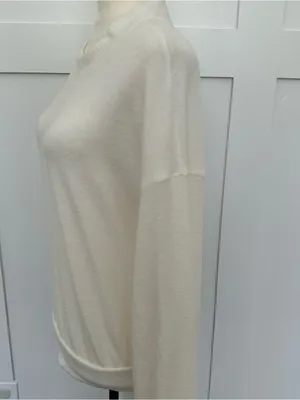 Free People White Soft Pullover Sweater thumbnail 7