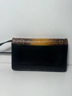 Coach Hayden Anna Foldover Lizard Embossed Leather Crossbody Clutch thumbnail 8