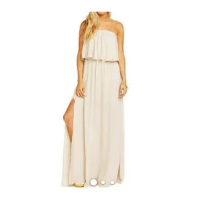 NWT Show Me Your Mumu Hacienda Maxi Dress SMALL Show Me The Ring Crisp beige thumbnail 4