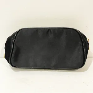 CHRISTIAN DIOR‎ Parfums Black Gold Satin Bow Zippered Clutch Cosmetic Bag thumbnail 5