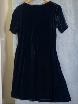 90s grunge Velvet Witchy Whinsigoth Halloween Fall‎ dress size Large thumbnail 7