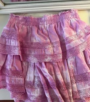 Love Shack Fancy Skirt Ruffle Pink thumbnail 1