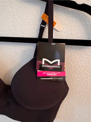NWT Maidenform Seamless Lift Wireless Bra DM2316 Black Size S thumbnail 4