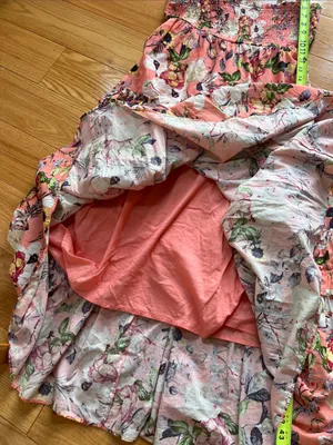 INC Floral Smocked Sundress - Peach Pink thumbnail 9