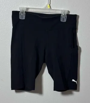 Puma‎ Women Black Biker Active Shorts Size Small thumbnail 1
