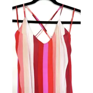 Billabong Wanna Be Around Maxi Dress XS Red Pink High Slit‎ NWT Beach Cover Up thumbnail 5