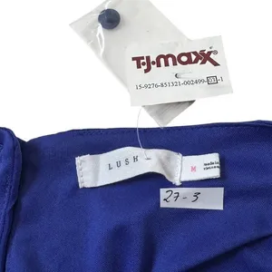 Lush Clothing Womens Size Medium Blue Dress Blouson Maxi Cap Sleeve Round Neck NWT | 27-3 thumbnail 6