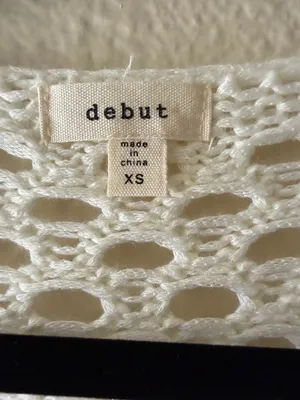 debut Crochet Openwork Tie-Front Cardigan with Floral Motifs thumbnail 3