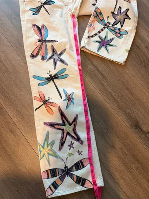 Free People Tennessee Low Rise Illusion Jeans- Dragonfly- size 28 thumbnail 8