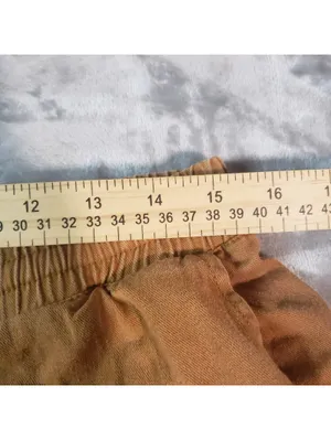 Volcom Women's Brown Cut Off Shorts L 100% Cotton Fringe Drawstring thumbnail 4
