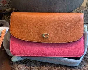 Authentic COACH 1941 colorblock pebbled leather snap magnetic closure crossbody thumbnail 1