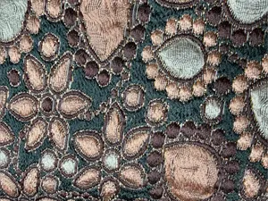 Alice & Olivia Pacey Low V-Neck Metallic Brocade Jacquard Lantern Mini Dress 2 thumbnail 6