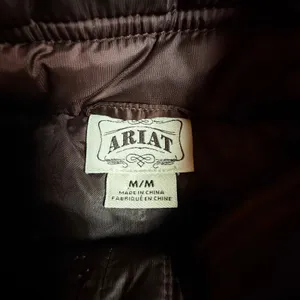 Ariat Womens Brown Quilted‎ Western Equestrian Puffer Vest Size Medium Full Zip thumbnail 5