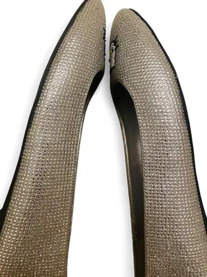 NWOB Katy Perry x Hello Kitty Crystal Ballet Flats Silver Rhinestone Shoes sz 9 thumbnail 5