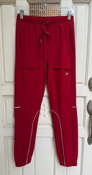 Fabletics Womens Holly Berry Jogger‎ Red Activewear Pants Drawstring Size XS NWT thumbnail 1
