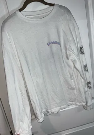 Billabong Under the Sun Tour Skull Roses Suns Long Sleeve Tshirt Size Medium thumbnail 1