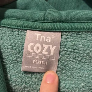 Aritiza TNA Cozy Fleece Perfect hoodie Sweatshirt Biome Green thumbnail 4