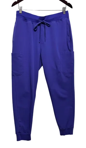 Mandala‎ Women Scrub Jogger Pants L Purple Medical Cargo Nurse Utility Uniform thumbnail 1