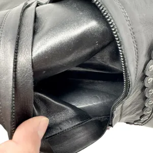 Christian Dior Galliano Ethnic Black Leather Studded OTK Boots EU 40 FW2004 Y2K thumbnail 10
