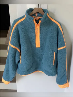Free People FP Movement Mountain High Colorblock Half-Zip Fleece Celestial Blue thumbnail 3