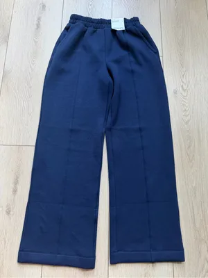 Old Navy Sport Bounce Fleece Wide Leg Pants Navy Blue Size XS NWT thumbnail 5