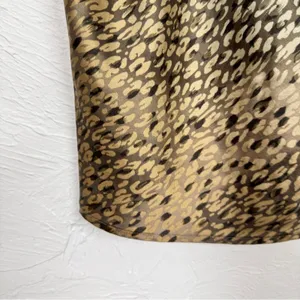 Victoria Secret Brown Animal Print Camisole Tank Top Women’s M Glam Satin Blouse thumbnail 3