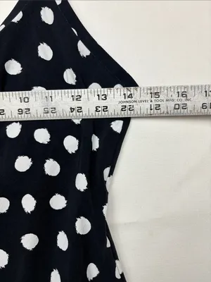 Outdoor Voices size XS Black Tank dress White Polka Dots athletic cute thumbnail 7