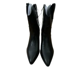 A New Day Ankle Boots Donna Women's Size 10 Black 3½" Heel Side Zip Faux Leather thumbnail 6