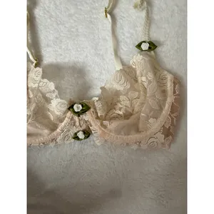 For Love and Lemons x Victoria's Secret Sweetheart Lace Bra size S Rose Floral thumbnail 4