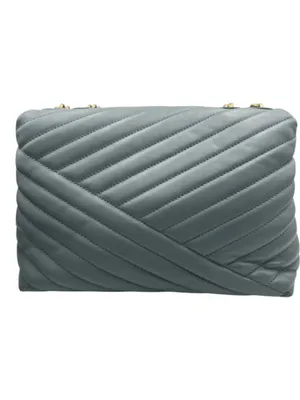 NWT Tory Burch Kira Chevron Small Convertible Bag Rainwater MSRP $598 thumbnail 4