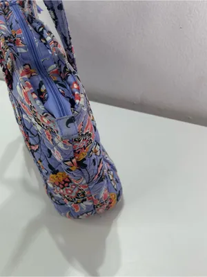Vera Bradley Mural Garden Zip Tote Bag Purple Organizer Boho Fairycore 10'' thumbnail 9