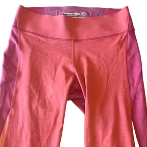 Outdoor Voices Orange‎ Colorblock Cropped High Waist Leggings Large Active Yoga thumbnail 3