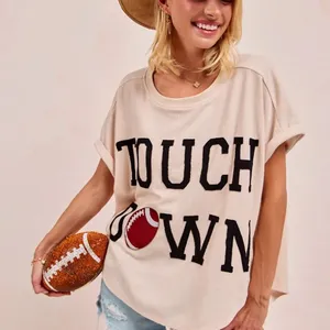 BiBi‎ Game Day Touchdown Letter Patches Waffle Short Top thumbnail 4