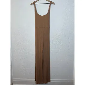 Reformation Kazu Ribbed Knit Sleeveless Wide Leg Jumpsuit Size XL thumbnail 4